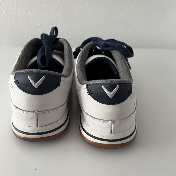 Callaway Size 9 White/Navy‎ Leather Spikeless Golf Shoes M336-01 - Picture 6 of 10